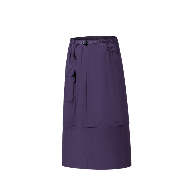 ANTA Casual Long Skirts Women's Colored Glaze Purple Moderate A Line Skirt