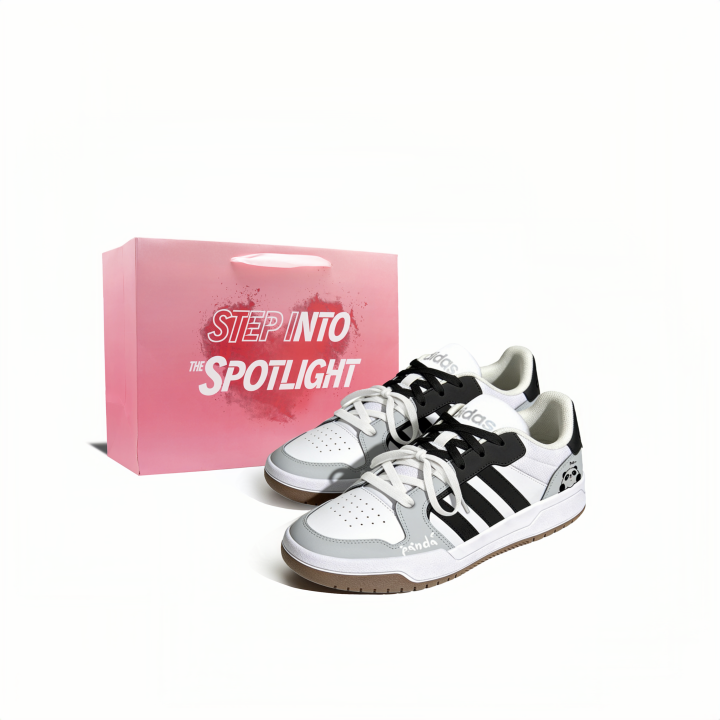 Adidas Adidas ENTRAP Panda Alliance Synthetic Leather Coverage Slip Resistant Abrasion Resistant Low top Casual Skate Shoes