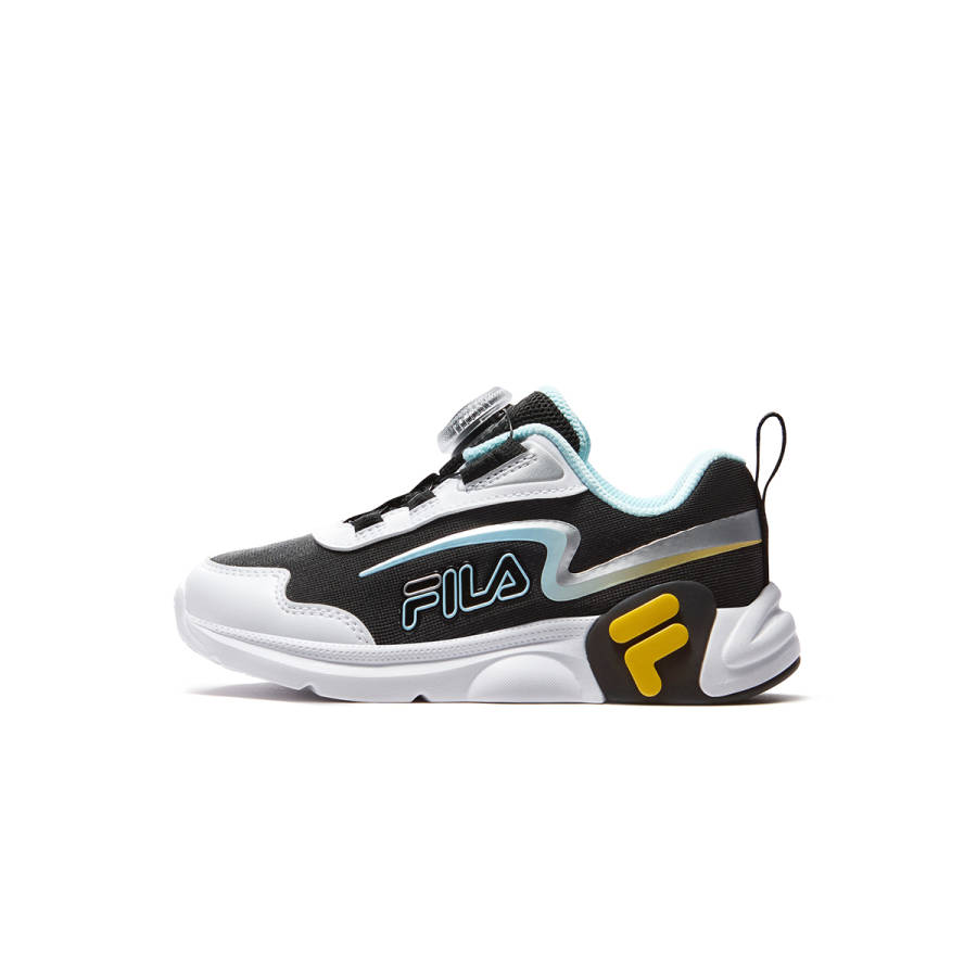 FILA KIDS PERFORMANCE FPH Synthetic Leather, Textile Rebound Breathable Support Low top Kids' Running Shoes Black White