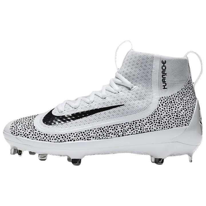 Nike Nike Huarache 2K Mid Top Upper Height Baseball Shoes Unisex White Black