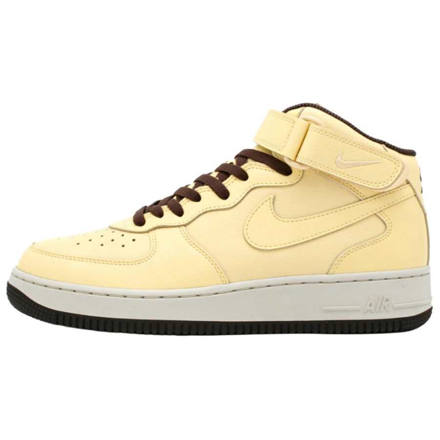 Nike Nike Air Force 1 Mid top Skateboard Shoes Women's Light Yellow
