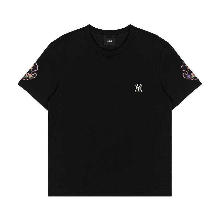 MLB T Shirts Unisex Black Crew Neck Moderate Straight Fit