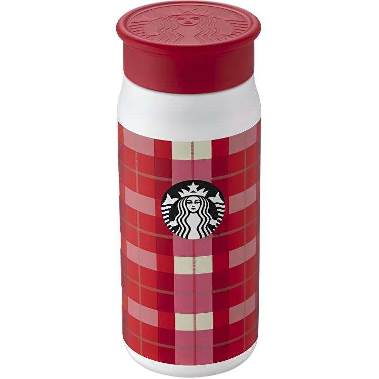 Starbucks Warm Plaid, Stainless Steel Water Cup, Taiwan, China Edition Insulated Cup Red 355ml