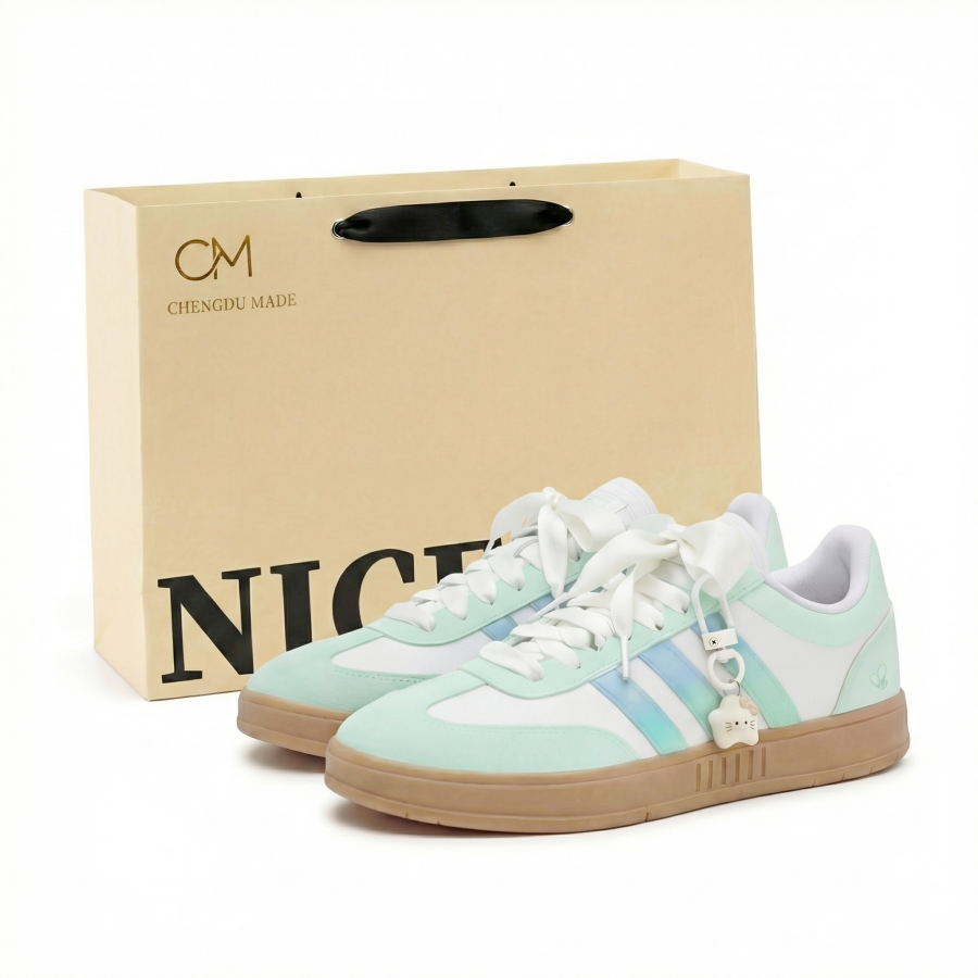 Adidas Adidas Gradas Mint Milk Candies Slip Resistant Low top Skateboard Shoes Unisex Green