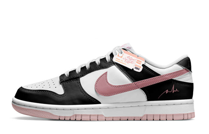 Nike Nike Dunk Valentine's Day Edition Cushioning Low top Skateboard Shoes Women's Black Pink Panda