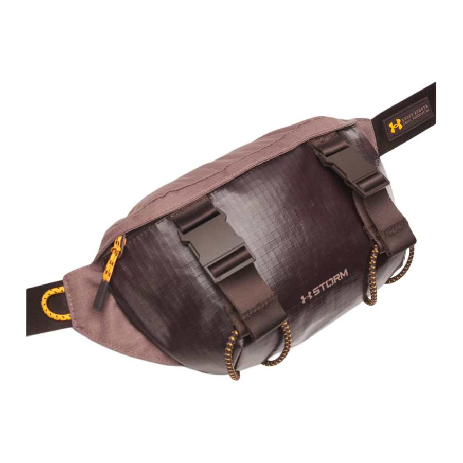 Under Armour Polyester Fanny Pack Unisex Taupe Mountains & Kona Brown & Orange Squad
