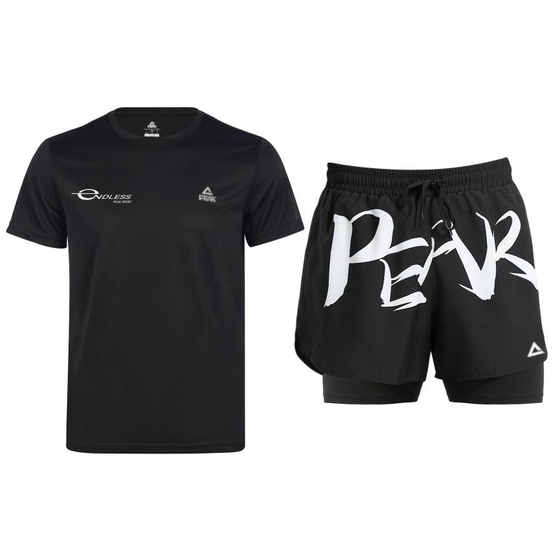 PEAK Casual Sportswear Unisex Two Piece Set Black/White