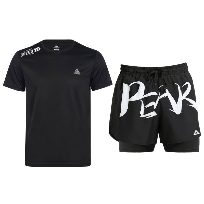 PEAK Casual Sportswear Unisex Two Piece Set Black/White