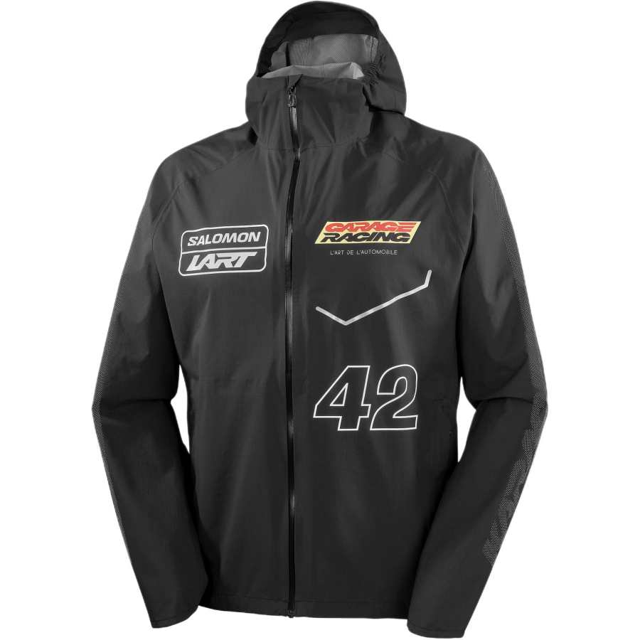 SALOMON Jackets Unisex Black Hooded Non Detachable Moderate Straight Fit