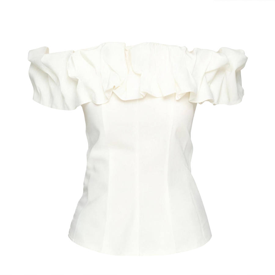 Aaisup T Shirts Women's White Boat Neck Thin