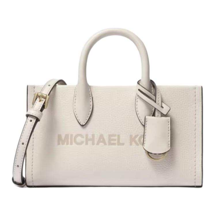 MICHAEL KORS Mirella Cow Leather Handbag Small Women's Milk White