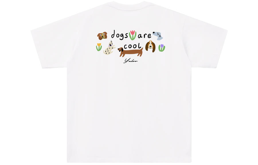 YALU T Shirts Unisex White Crew Neck Moderate Straight Fit