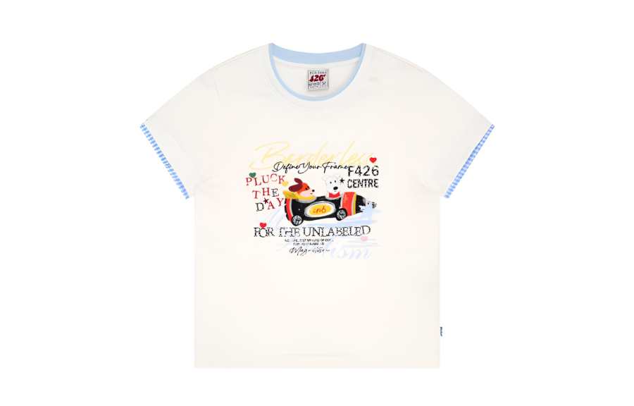 F426 T Shirts Women's Crew Neck Moderate Nipped In Waist