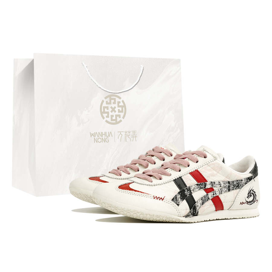 Onitsuka Tiger Machu Racer Kaleidoscope, Pink Blush Dragon Shadow, Shopping Bag Abrasion Resistant Low top Casual Shoes