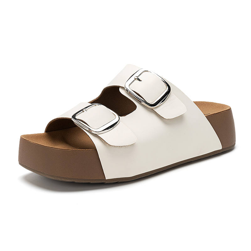 Warrior Cushioning Slip Resistant Abrasion Resistant Slide Slippers Women's Beige
