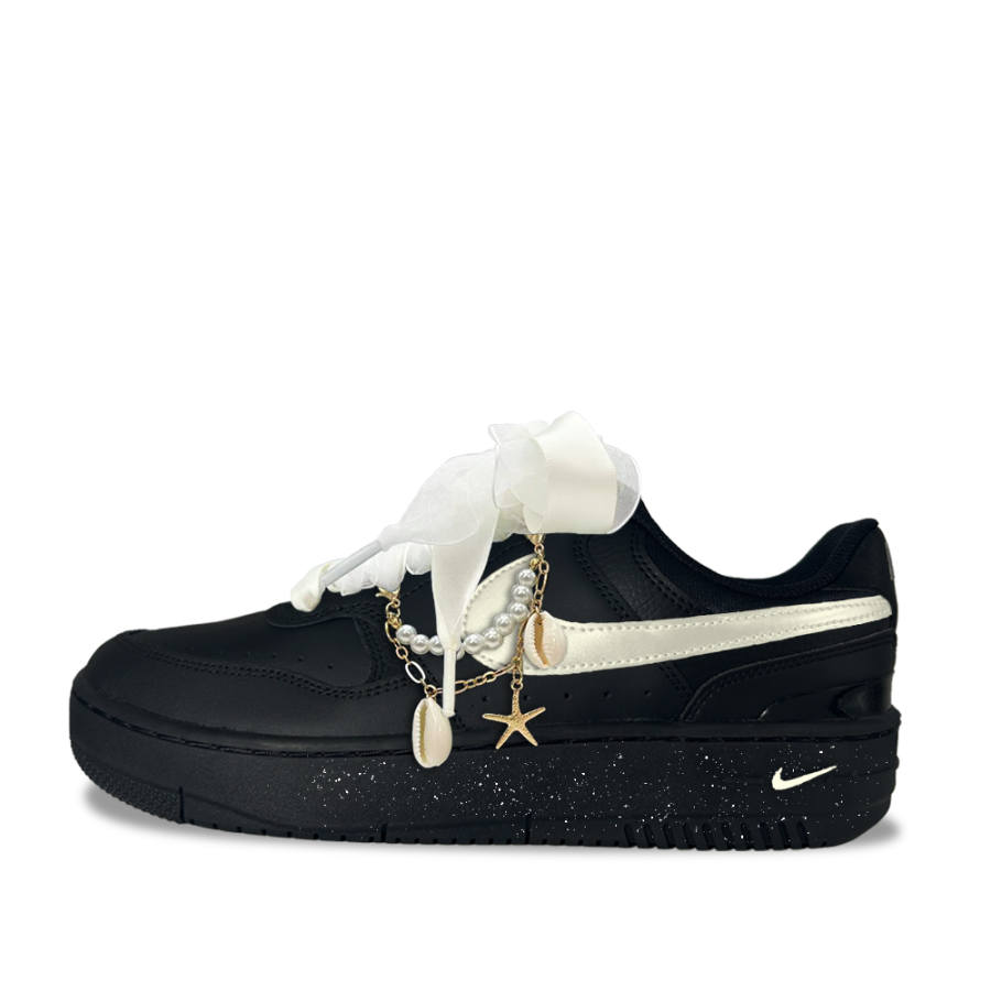 Nike Nike Gamma Force Ink Seashell Language Synthetic Leather Low top Skateboard Shoes Women's Black