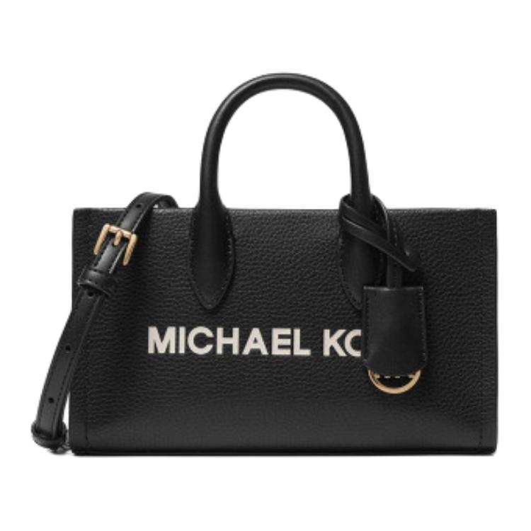 MICHAEL KORS Mirella Cow Leather With Artificial Leather Handbag Small Women's Black