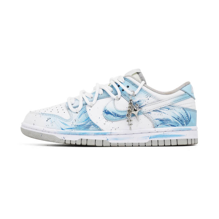 Nike Nike Dunk Deep Sea Hunter Synthetic Leather Low top Skateboard Shoes Unisex Blue White