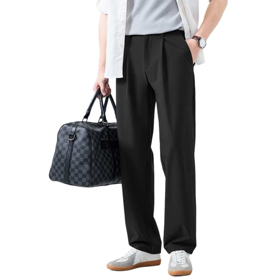 Hodo Casual Pants Men's Moderate Straight Fit Pants