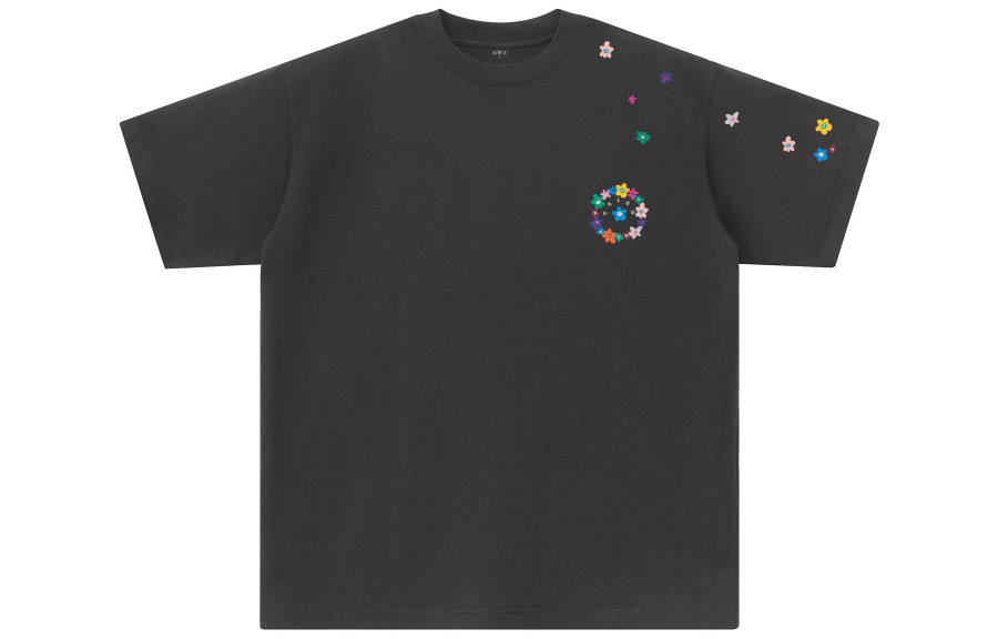 YALU T Shirts Unisex Dark Gray Crew Neck Moderate Straight Fit