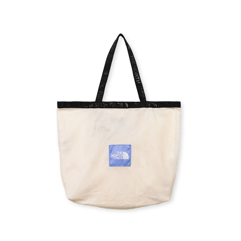 THE NORTH FACE Polyester Mesh Tote Handbag, Shoulder Bag Unisex Dune White