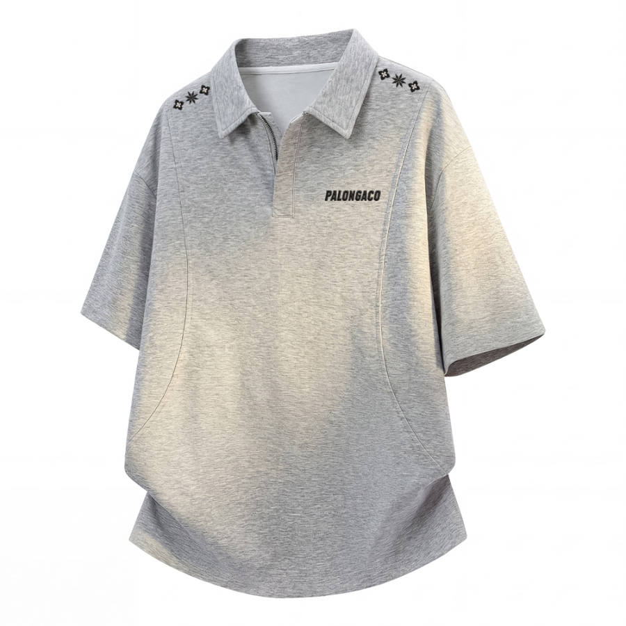 PAL ONGACO Polo Shirts Unisex Polo Collar Moderate Straight Fit