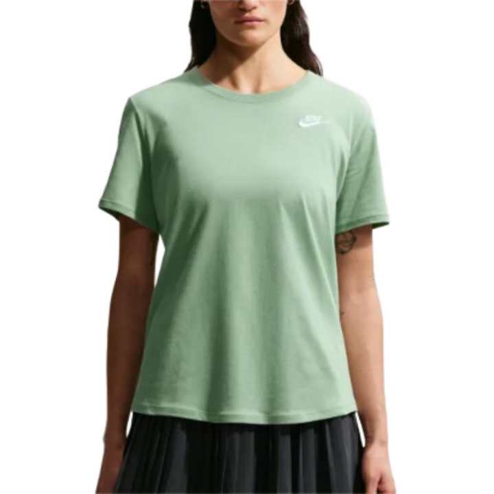 Nike Nike Club T Shirts Women's Green Crew Neck
