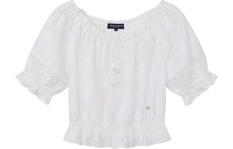 Teenie Weenie Shirts Women's White Crew Neck Moderate Other