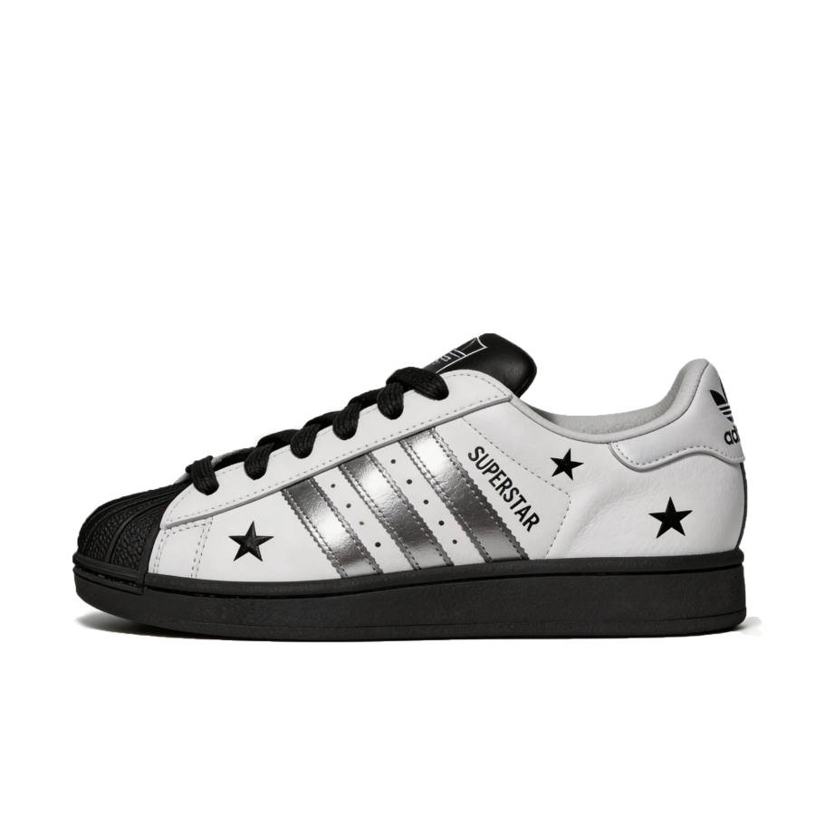 Adidas Originals Superstar 2 Shell Head Low top Skateboard Shoes Unisex Black Silver