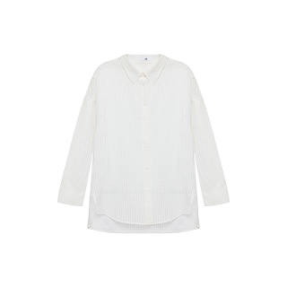 AIMER Shirts Women's White 100 Lapel Thin