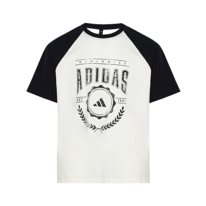 Adidas Adidas T Shirts Unisex Jade White/Black Crew Neck
