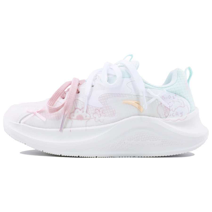 Anta Wander Abrasion Resistant Cushioning Low top Casual Sprint Running Shoes Women's White