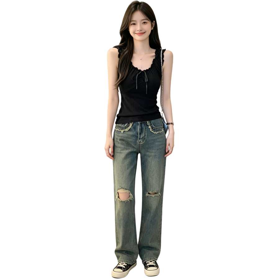 JBBCN JBBCN Tank Tops Women's Lace Up