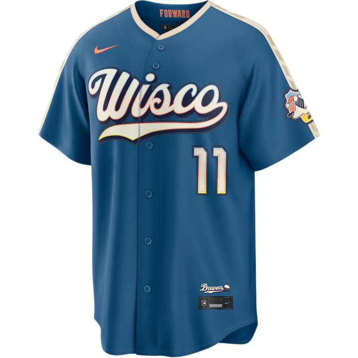 Nike Nike Jackson Chourio Milwaukee Brewers City Connect Men's Nike Mlb Stadium Jersey