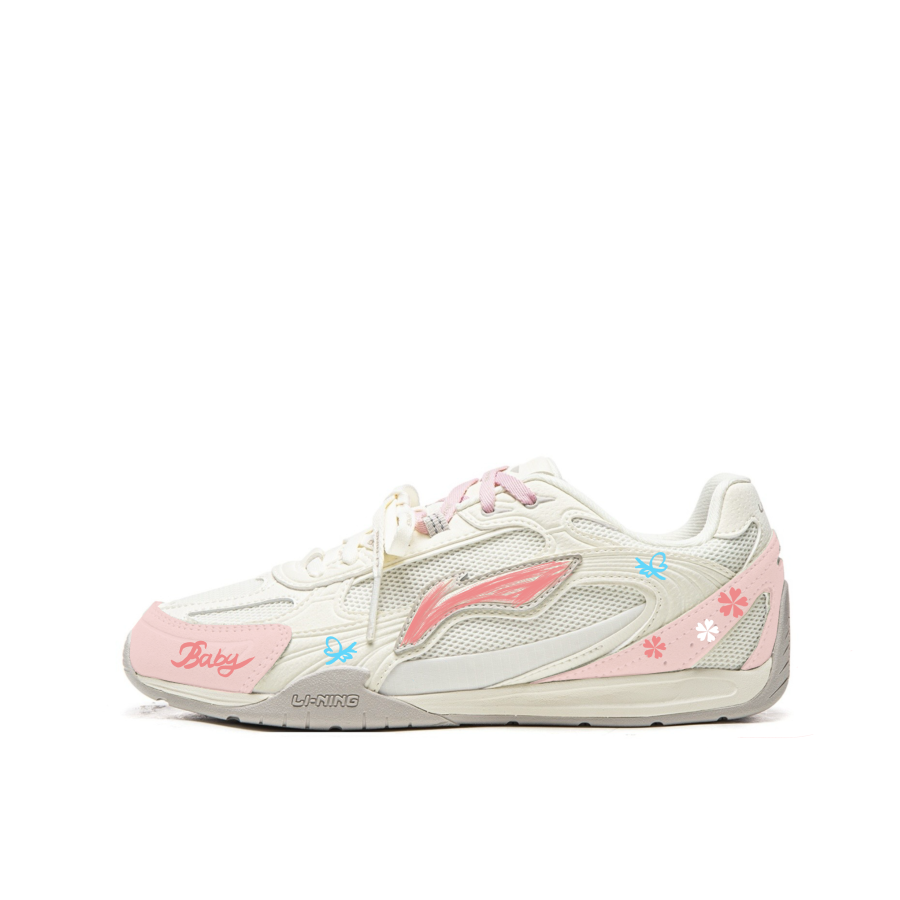 Li-Ning Li Ning Film CLASSIC Synthetic Leather, Split Cow Leather Cushioning Abrasion Resistant Breathable Low top Casual Shoes