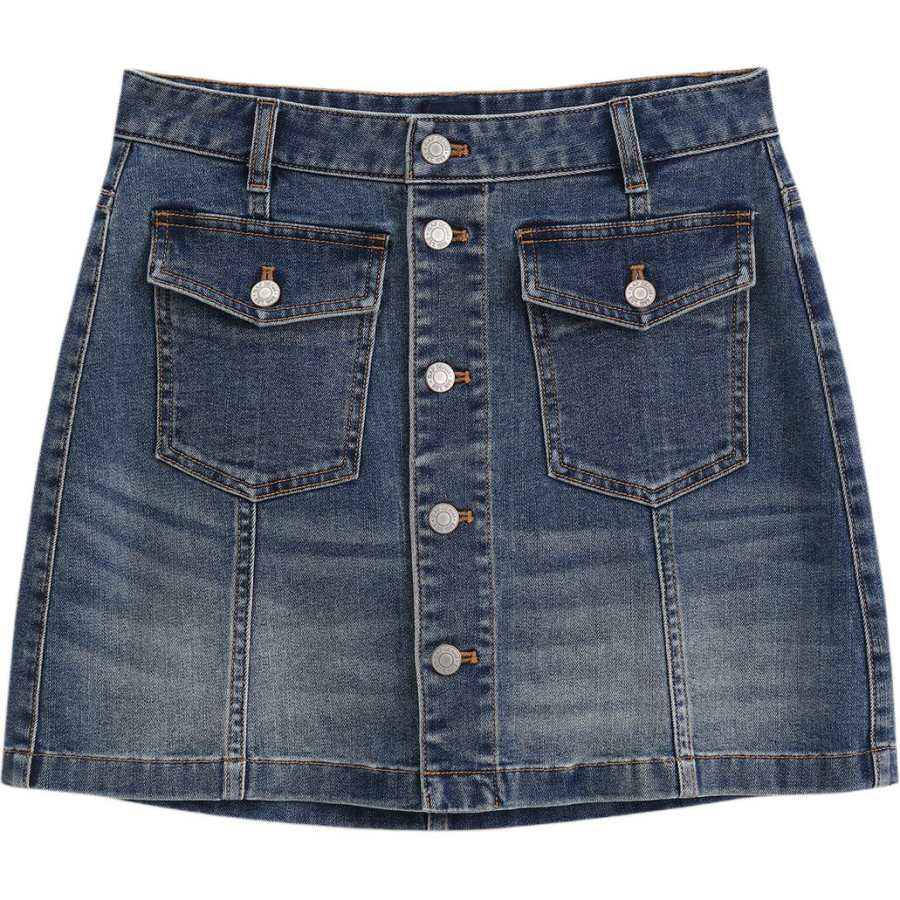 GAP Denim Short Skirts Women's Blue Washed Moderate Short Skirt Other