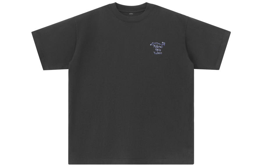 YALU T Shirts Unisex Dark Gray Crew Neck Moderate Straight Fit