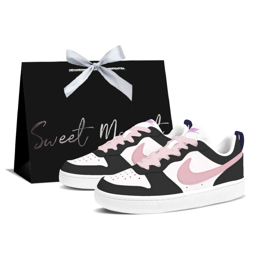 Nike Nike Court Borough Mouldy Black Pink Low top Skateboard Shoes Women's Pink Black
