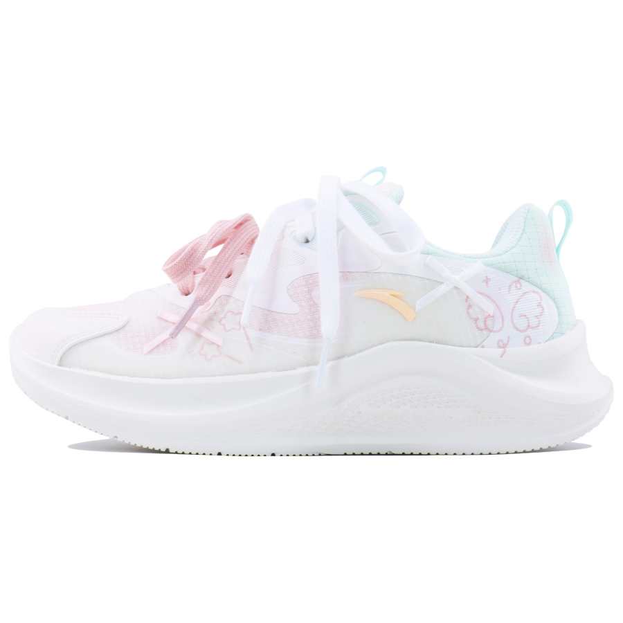 Anta Wander Slip Resistant Abrasion Resistant Low top Casual Sprint Running Shoes Women's White