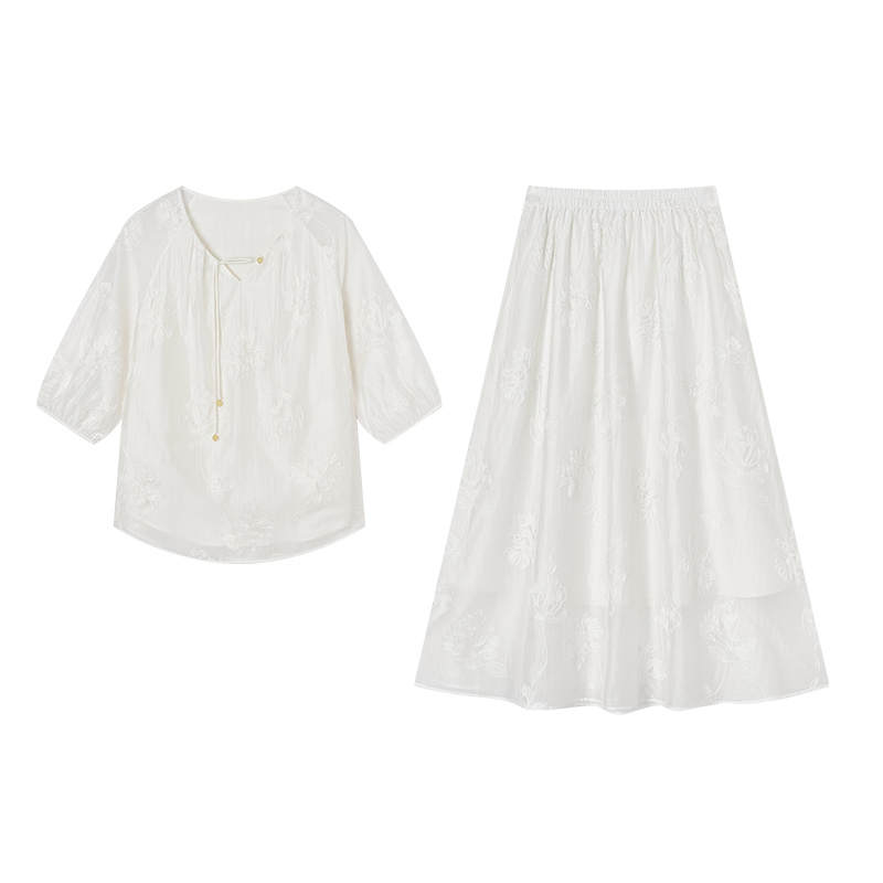 XIANGYING Casual Suits Women's Heron White Moderate