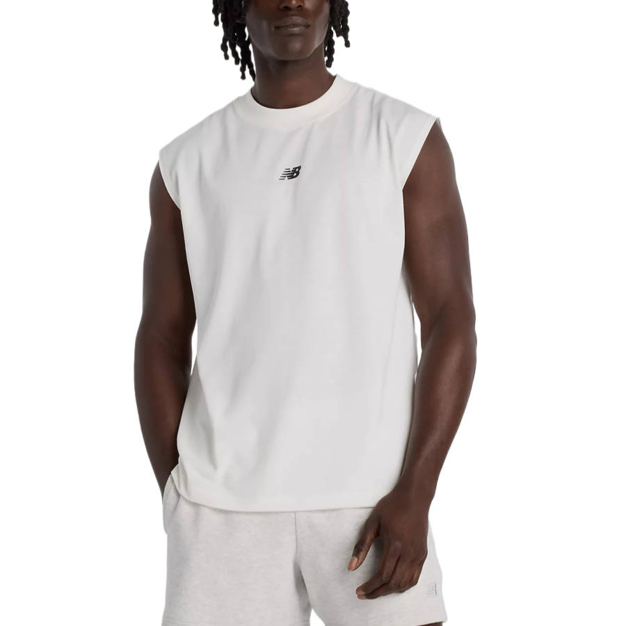 New Balance New Balance Tank Tops Men's White Salt Crew Neck Moderate Other