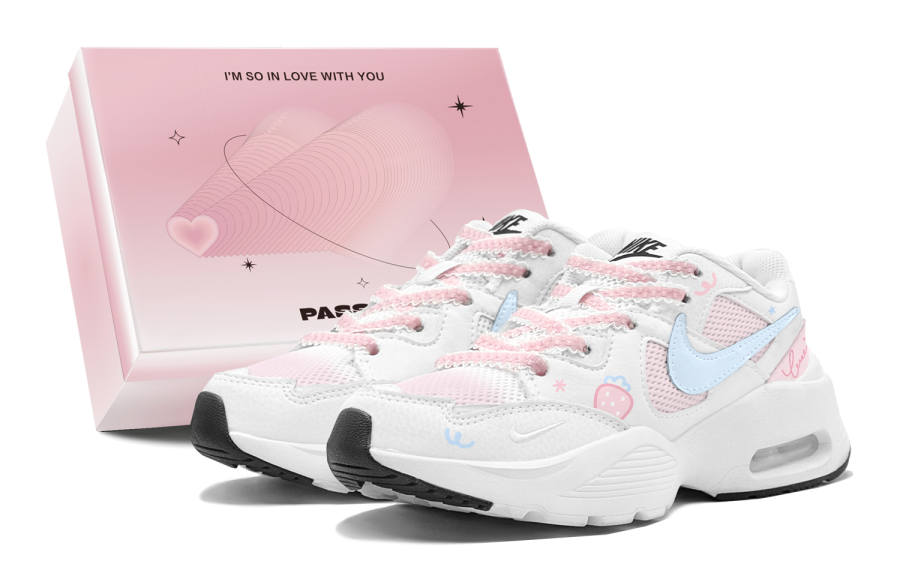 Nike Nike Air Max Fusion Abrasion Resistant Low top Running Shoes Women's Pink Blue
