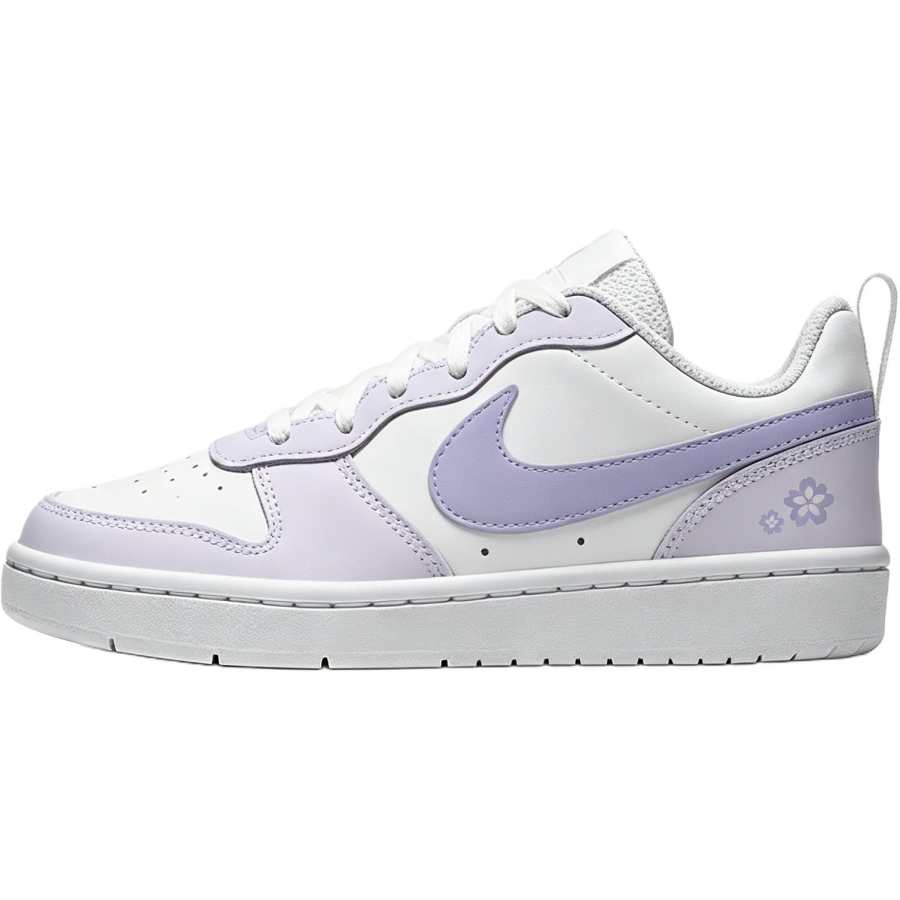 Nike Nike Court Borough Leather Slip Resistant Cushioning Abrasion Resistant Low top Skateboard Shoes Purple Kids'