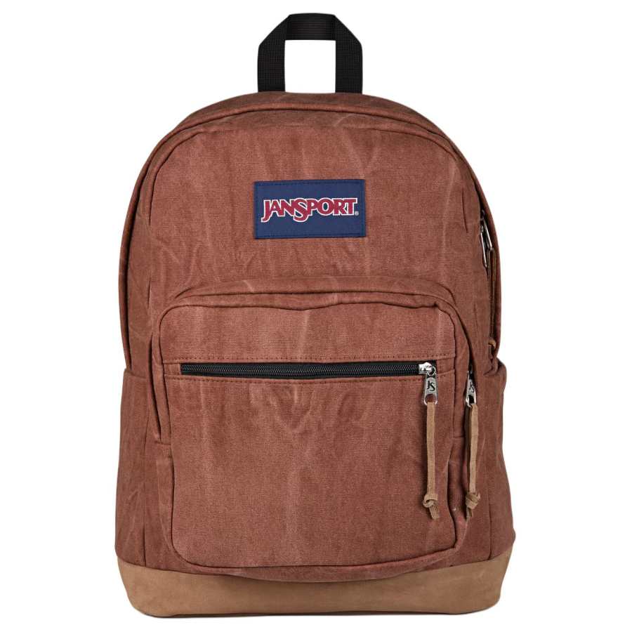 JanSport Nylon Backpack Unisex Linen Canvas Brown