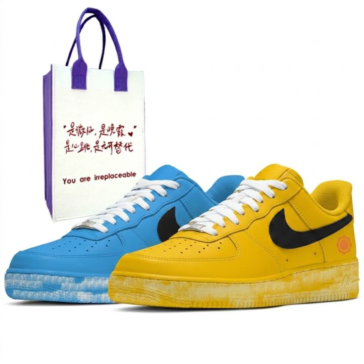Nike Nike Air Force 1 Sunset Snowfall Coverage Abrasion Resistant Lightweight Breathable Low top Skateboard Shoes Women's