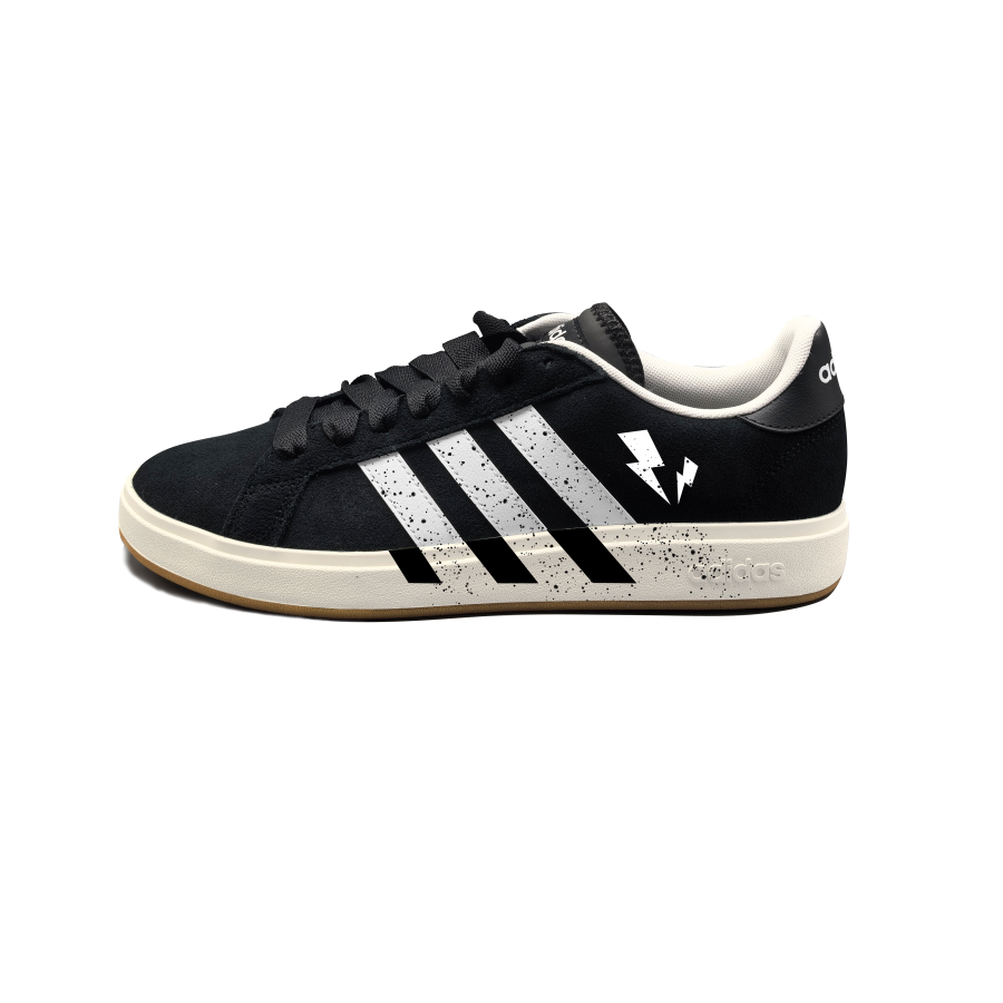 Adidas Adidas Grand Court Base 00s Inkjet Slip Resistant, Abrasion Resistant, Breathable Low top Skateboard Shoes Unisex