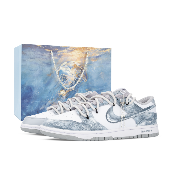Nike Nike Dunk Monster Lab, Great Frost, Waiting For Spring Low top Skateboard Shoes Unisex White Blue