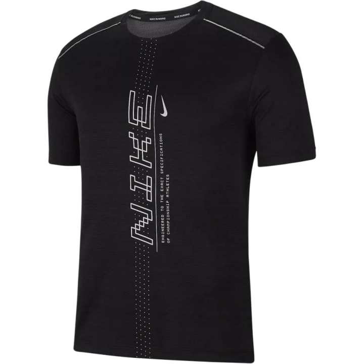 Nike Nike Dry Running T Shirts Men's Black
