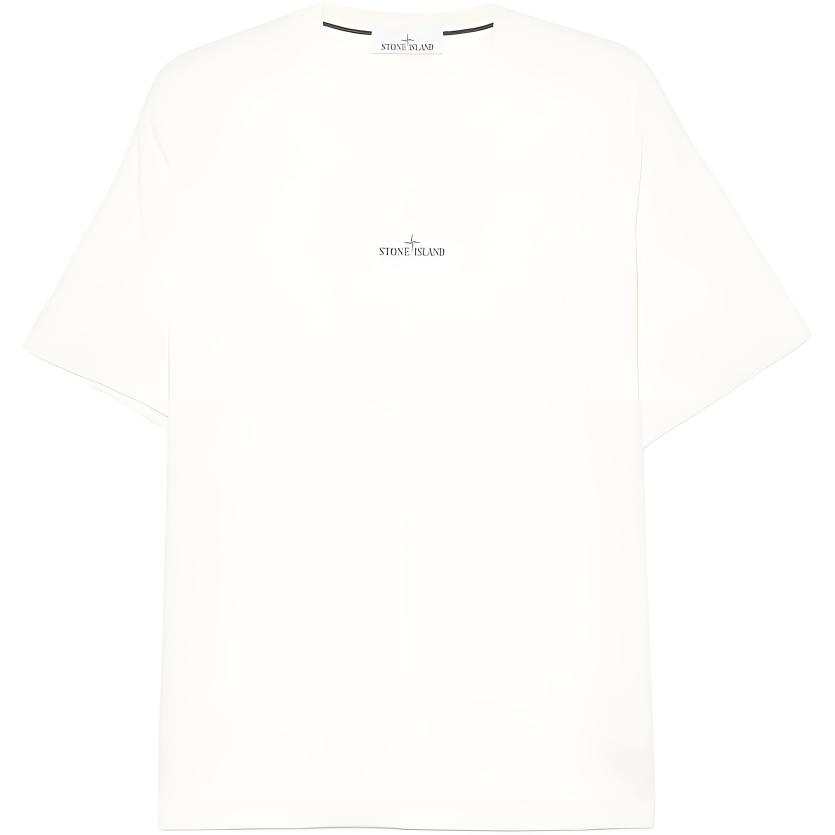 STONE ISLAND Logo Printed Crewneck T Shirt