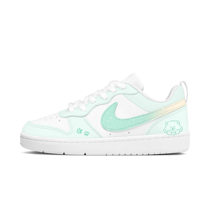 Nike Nike Low top Kids' Skateboarding Shoes White Cyan